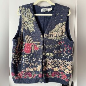 Vintage Cottagecore Knit Vest